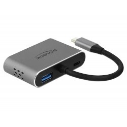 Delock - Externí video adaptér - USB-C - HDMI, VGA - šedá - maloobchod