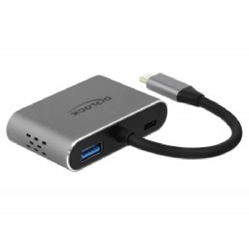 Delock - Externí video adaptér - USB-C - HDMI, VGA - šedá - maloobchod
