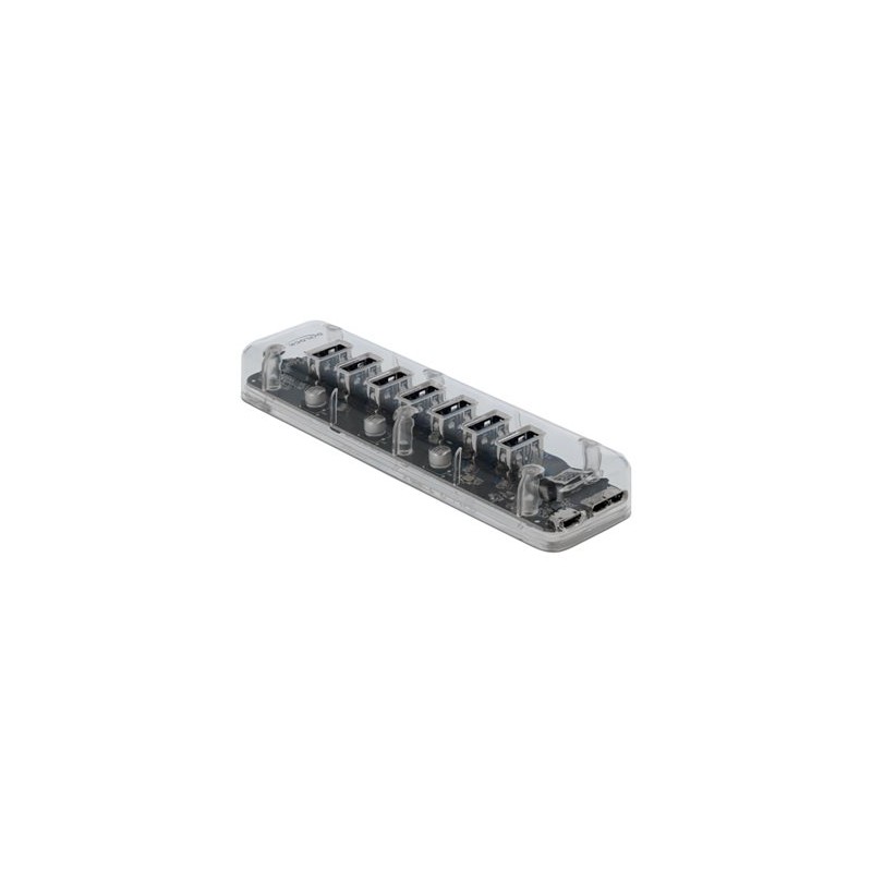 Delock External USB 3.0 Hub with 7 Ports - Rozbočovač - 7 x SuperSpeed USB 3.0 - desktop