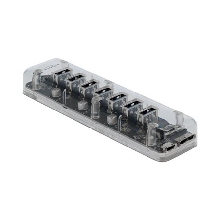 Delock External USB 3.0 Hub with 7 Ports - Rozbočovač - 7 x SuperSpeed USB 3.0 - desktop