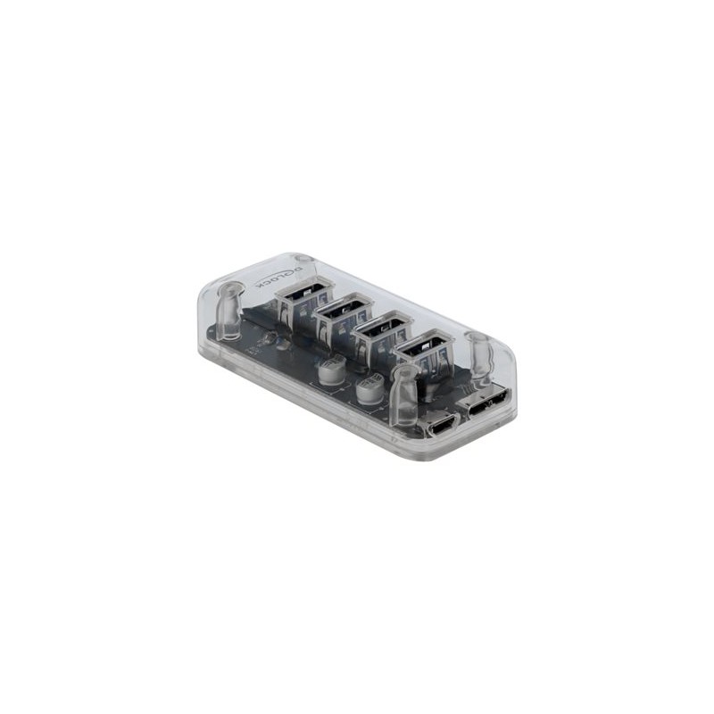 Delock External USB 3.0 Hub with 4 Ports - Rozbočovač - 4 x SuperSpeed USB 3.0 - desktop