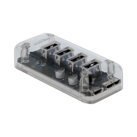 Delock External USB 3.0 Hub with 4 Ports - Rozbočovač - 4 x SuperSpeed USB 3.0 - desktop