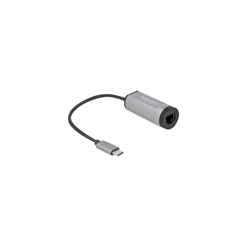 Delock - Síťový adaptér - USB-C 3.2 Gen 1 / Thunderbolt 3 - Gigabit Ethernet x 1 - šedá