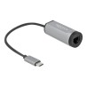 Delock - Síťový adaptér - USB-C 3.2 Gen 1 / Thunderbolt 3 - Gigabit Ethernet x 1 - šedá