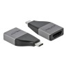 Delock - Video adaptér - HDMI se zdířkami (female) do 24 pin USB-C s piny (male) - šedá