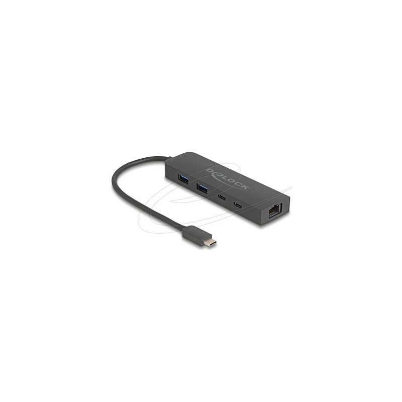 Delock - Rozbocovac - 1 x USB-C 3.2 Gen 2 + 1 x 100/1000/2.5G + 1 x USB-C 3.2 Gen 2 (power delivery) + 2 x USB 3.2 Gen 2