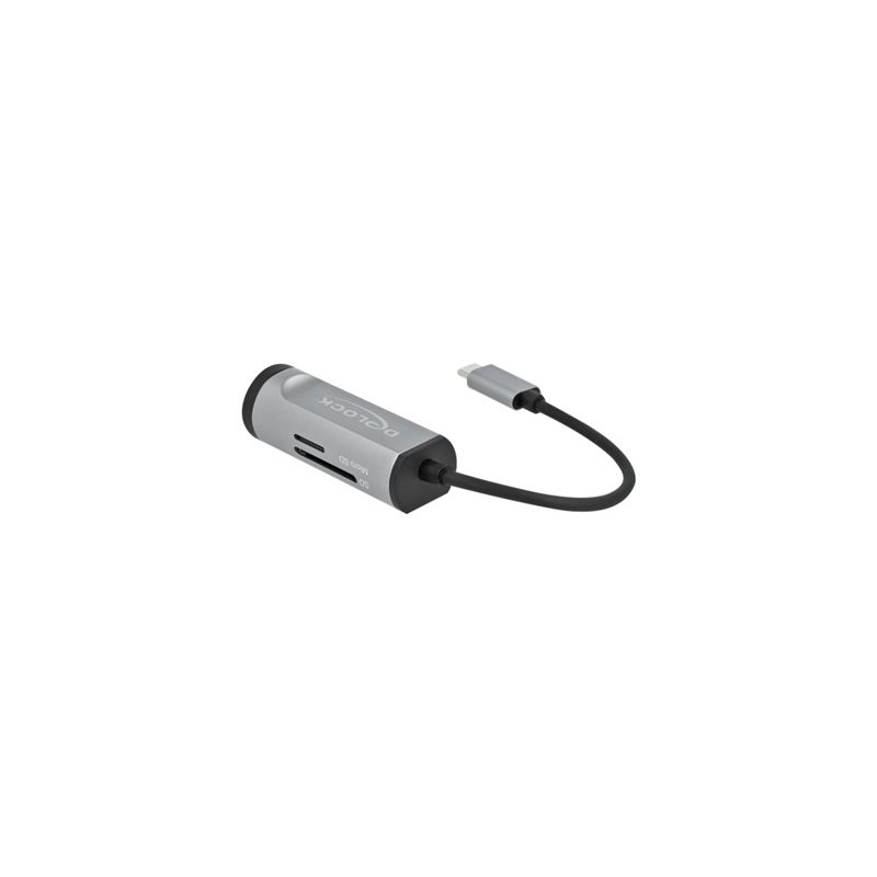 Delock 2 Port USB 3.2 Gen 1 Hub with USB Type-C Connection and SD + Micro SD Slot - Rozbočovač - 2 x USB 3.2 Gen 1 - desktop