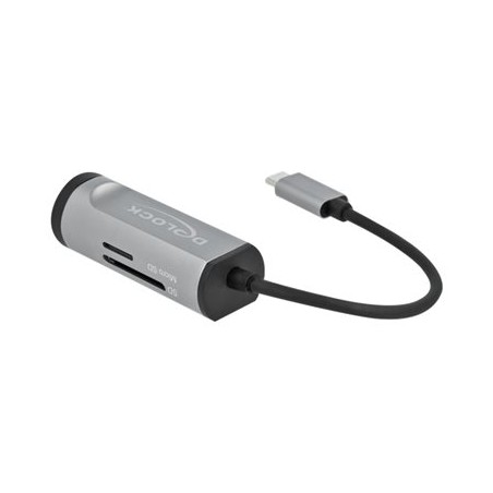 Delock 2 Port USB 3.2 Gen 1 Hub with USB Type-C Connection and SD + Micro SD Slot - Rozbočovač - 2 x USB 3.2 Gen 1 - desktop