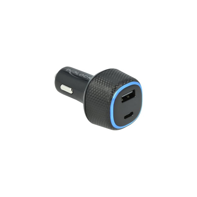 Delock - Napájecí adaptér do auta - 63 Watt - 3 A - PD (USB, 24 pin USB-C) - černá