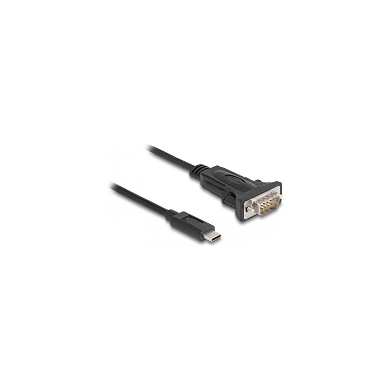 Delock - Sériový adaptér - USB-C 3.1 Gen 1 / Thunderbolt 3 - RS-232 x 1 - cerná
