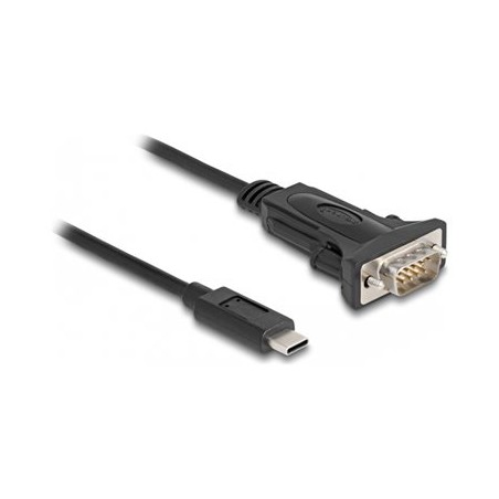 Delock - Sériový adaptér - USB-C 3.1 Gen 1 / Thunderbolt 3 - RS-232 x 1 - cerná
