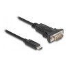 Delock - Sériový adaptér - USB-C 3.1 Gen 1 / Thunderbolt 3 - RS-232 x 1 - cerná