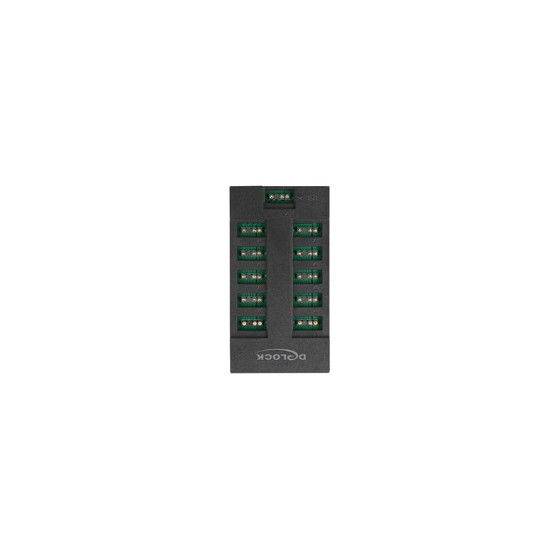 Delock - Světelný rozbočovač RGB LED - 10 portů - černá