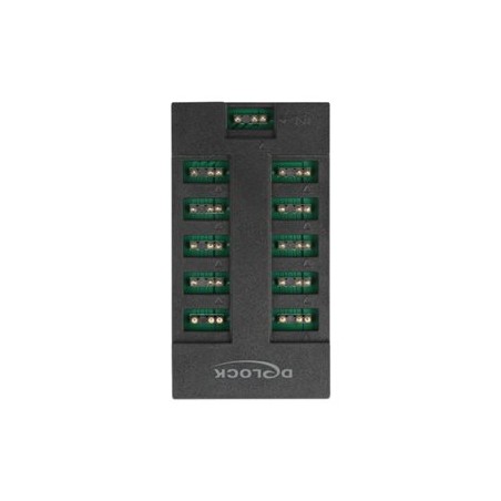 Delock - Světelný rozbočovač RGB LED - 10 portů - černá