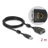 Delock - USB / sériový kabel - USB (M) do RS-232 (M) - 2 m - cerná