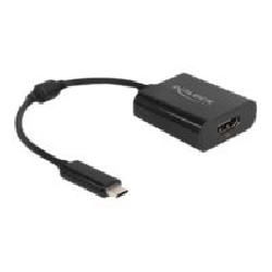Delock - Video adaptér - 24 pin USB-C s piny (male) do HDMI se zdírkami (female) - 15 cm - cerná - podpora 8K30 Hz (7680 x 4320)