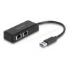 Delock - Sítový adaptér - USB 3.0 - Gigabit Ethernet x 2 - cerná