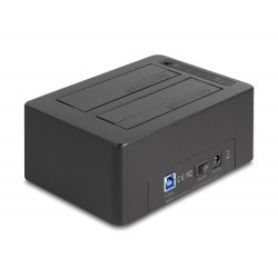 Delock - Dokovací stanice HDD/SSD - oddílu: 2 - 2,5" / 3,5" sdílené - SATA 6Gb/s - USB 3.2 (Gen 1) - cerná