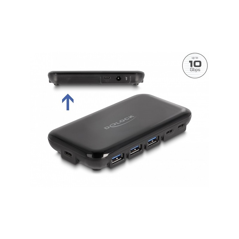 Delock - Rozbocovac - 4 x USB 3.2 Gen 2 + 3 x USB-C 3.2 Gen 2 - desktop