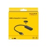 Delock - High Speed - video adaptér - HDMI, Micro-USB typ B (pouze napájení) s piny (male) do DisplayPort se zdírkami (female)
