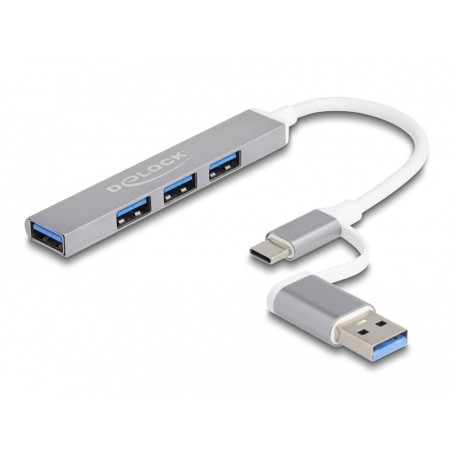 Delock - Rozbocovac - 3 x USB 2.0 + 1 x USB 3.2 Gen 1 - desktop
