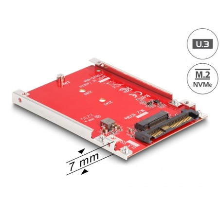 Delock - Adaptér rozhraní - M.2 - PCIe 4.0 x4 (NVMe) - U.3