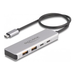 Delock - Rozbocovac - 10 Gbps, s pripojovacím kabelem 35 cm - 2 x USB 3.1 Gen 2 + 2 x USB-C - desktop