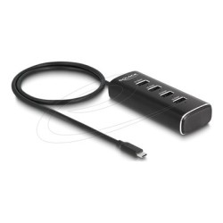 Delock - Rozbocovac - 10 Gbps, with USB Type-C connector 60 cm cable and switch for each port - 4 x USB 3.2 Gen 2 - desktop