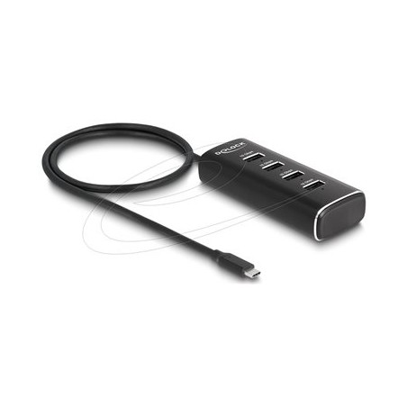 Delock - Rozbocovac - 10 Gbps, with USB Type-C connector 60 cm cable and switch for each port - 4 x USB 3.2 Gen 2 - desktop
