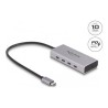 Delock - Rozbocovac - 10 Gbps, PD 85 W, s pripojovacím kabelem 30 cm - 5 x USB-C - desktop