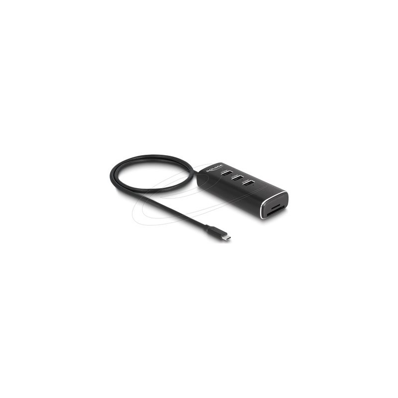 Delock - Rozbocovac - 10 Gbps, including SD and Micro SD Card Reader with USB Type-C connector 60 cm cable and switch for each