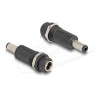 Delock - Adaptér napájení - DC jack 5,5 x 2,5 mm (M) do DC jack 5,5 x 2,1 mm (F) se závitem - cerná