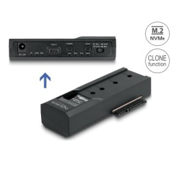 Delock - Radic úložište - funkce klonování - 2.5", 3.5", M.2 - M.2 Card (PCIe NVMe & SATA) / SATA SSD - USB-C 3.2 (Gen 2x1)