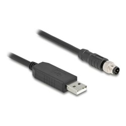 Delock - USB / sériový kabel - USB (M) do 3 pin M8 RS-232 (M) - 1.8 m - cerná