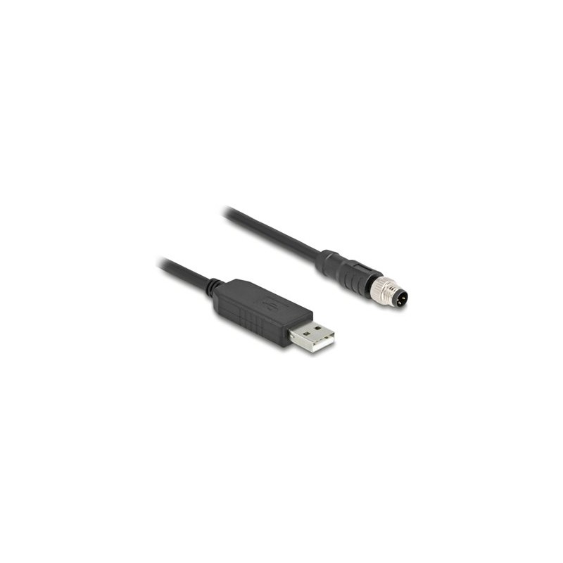 Delock - USB / sériový kabel - USB (M) do 3 pin M8 RS-232 (M) - 1.8 m - cerná