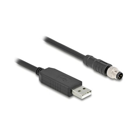 Delock - USB / sériový kabel - USB (M) do 3 pin M8 RS-232 (M) - 1.8 m - cerná