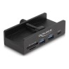 Delock - Rozbocovac - 5 Gbps, SD + micro SD slot s uzamykacím šroubem - 2 x USB + 1 x USB-C - desktop