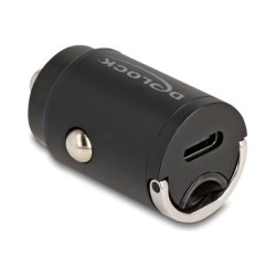 Delock - Napájecí adaptér do auta - 30 Watt - 3 A - PD 3.0 (24 pin USB-C) - cerná