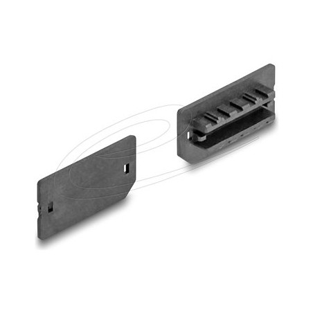 Delock - Krytka proti prachu - pro USB Type-E Key A nebo Key B ženský - cerná (balení 10)