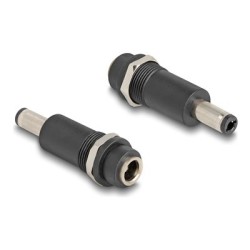 Delock - Adaptér konektoru k napájení - DC jack 5,5 x 2,5 mm (F) do DC jack 5,5 x 2,1 mm (M) - cerná