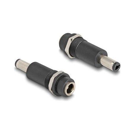 Delock - Adaptér konektoru k napájení - DC jack 5,5 x 2,5 mm (F) do DC jack 5,5 x 2,1 mm (M) - cerná