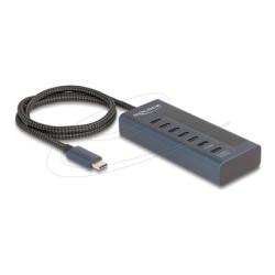 Delock - Rozbocovac - 10 Gbps, PD 20 Watt, with power indicator - 6 x USB-C + 1 x USB-C (napájení) - desktop