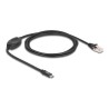 Delock - Sériový adaptér RS-232 - 24 pin USB-C (M) do RJ-45 (M) - 1.8 m - USB / USB 2.0 / EIA-232 - cerná