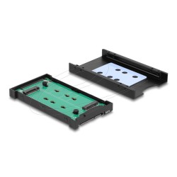 Delock - Adaptér rozhraní - bez náradí - 2.5" - U.2 NVMe / SATA 6Gb/s - M.2 Card - cerná