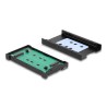 Delock - Adaptér rozhraní - bez náradí - 2.5" - U.2 NVMe / SATA 6Gb/s - M.2 Card - cerná