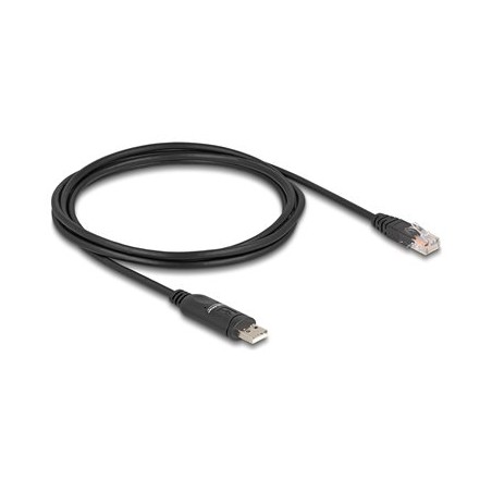 Delock - Sériový adaptér RS-232 - USB (M) do RJ-45 (M) - 1.8 m - USB / USB 2.0 / EIA-232 - cerná