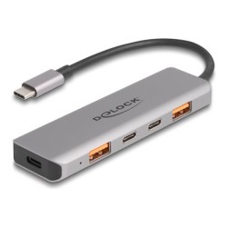 Delock - Rozbocovac - 10 Gbps, napájení 95 Wattu - 2 x USB-C + 2 x USB - desktop