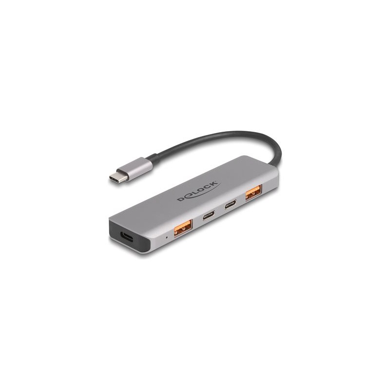 Delock - Rozbocovac - 10 Gbps, napájení 95 Wattu - 2 x USB-C + 2 x USB - desktop