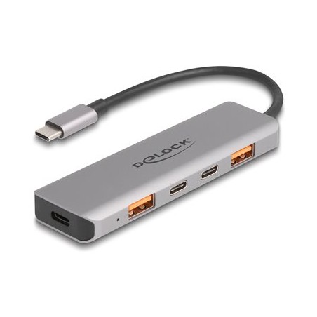 Delock - Rozbocovac - 10 Gbps, napájení 95 Wattu - 2 x USB-C + 2 x USB - desktop