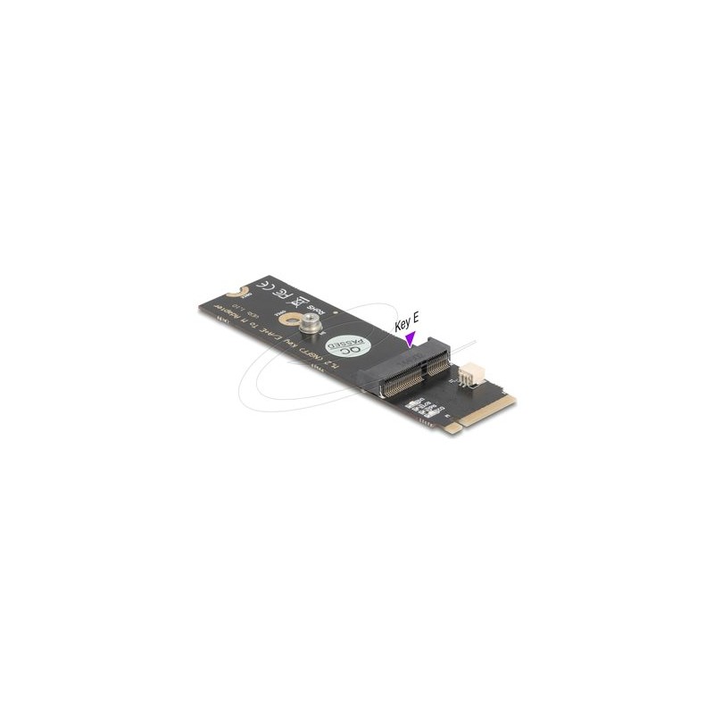 Delock - Adaptér rozhraní - M.2 klíc M samec na M.2 klíc E slot pro USB a PCIe moduly - M.2 2280 - M.2 Card - PCIe 4.0, USB 2.0